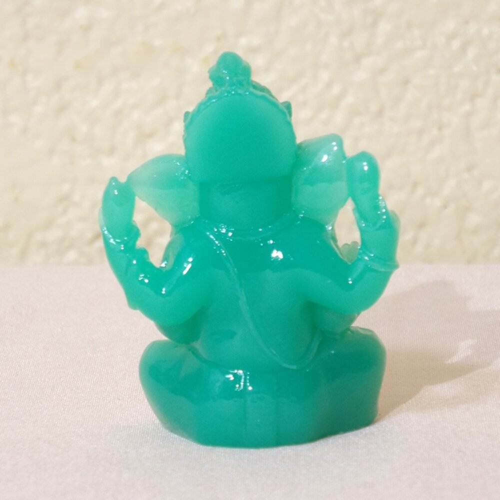 GANESH*GLOW in the DARK*STATUE-Jade Green Color-Shiva-Figurine-Gift New Beginnin - Picture 6 of 6